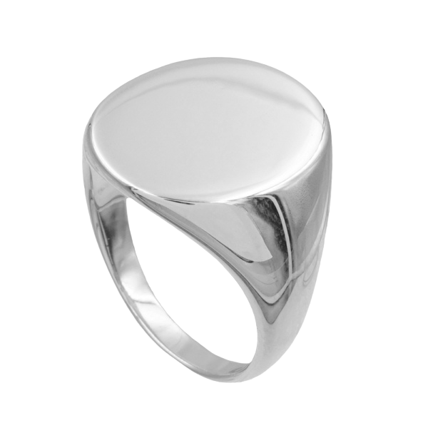 Siegelring für Herren oval 18 x 15mm Silber 925/000
