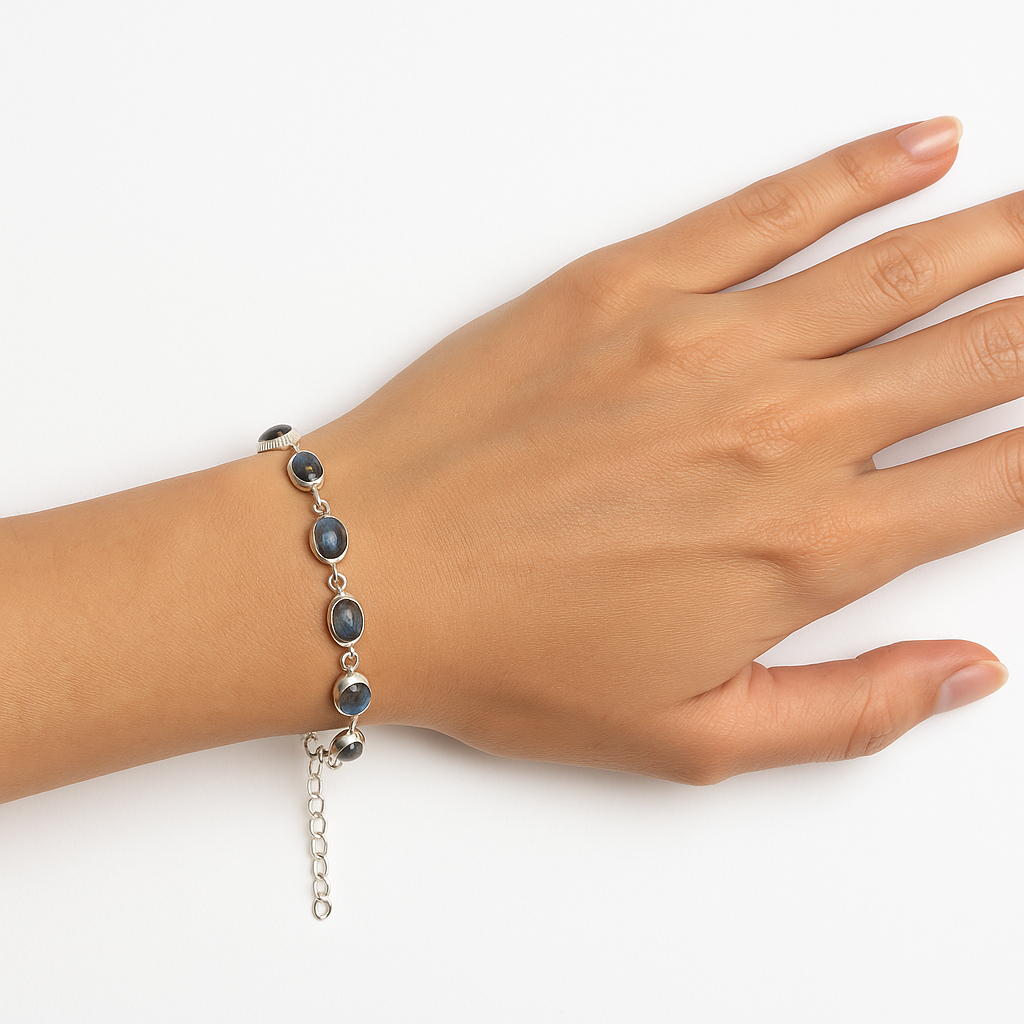 Labradorit Armband aus 925 Silber – Mystisch. Elegant. Edel.