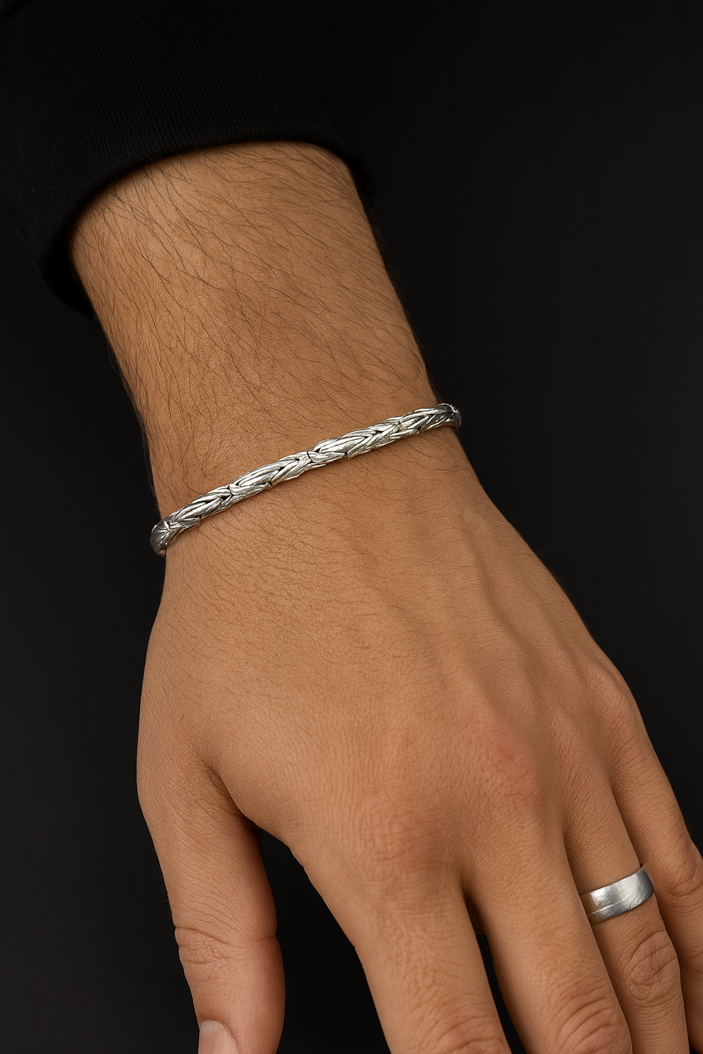 Massives Königsarmband aus 925er Silber – 4,5 mm