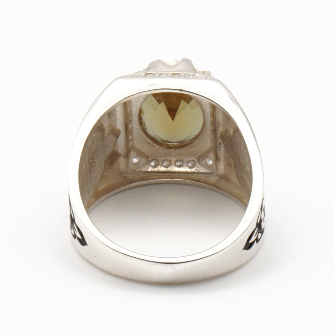 925 Silberring mit echtem Citrin