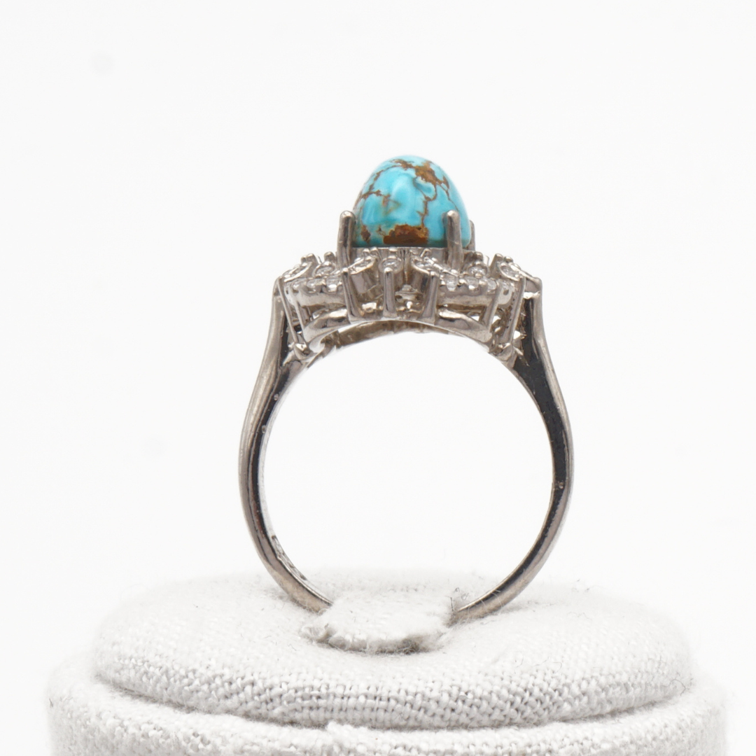 925 Silber Damen Ring mit Türkis Firouz Nishabouri - Handarbeit