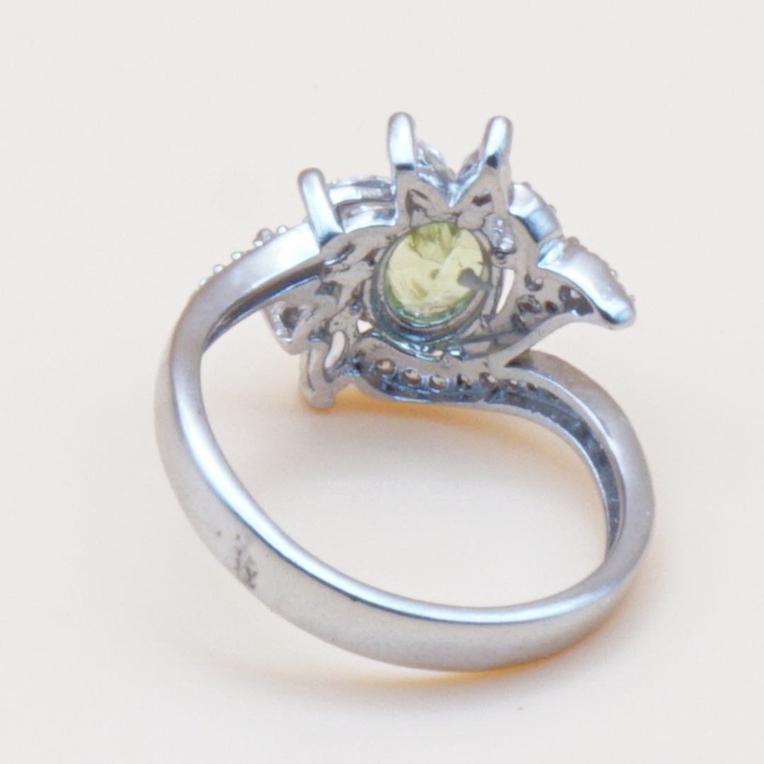 925 Damen Ring mit echtem Peridot - Zabarjad