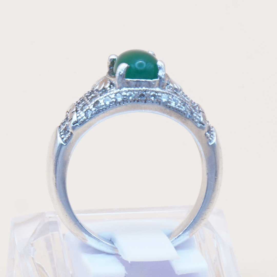 925 Silber Damen Ring mit Jemen Achat Aqeeq Yamani