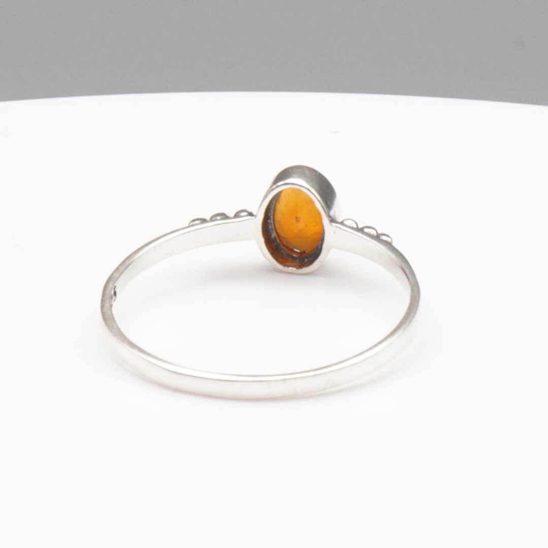 925 Silber Damen Ring mit Karneol-Achat - Aqeeq