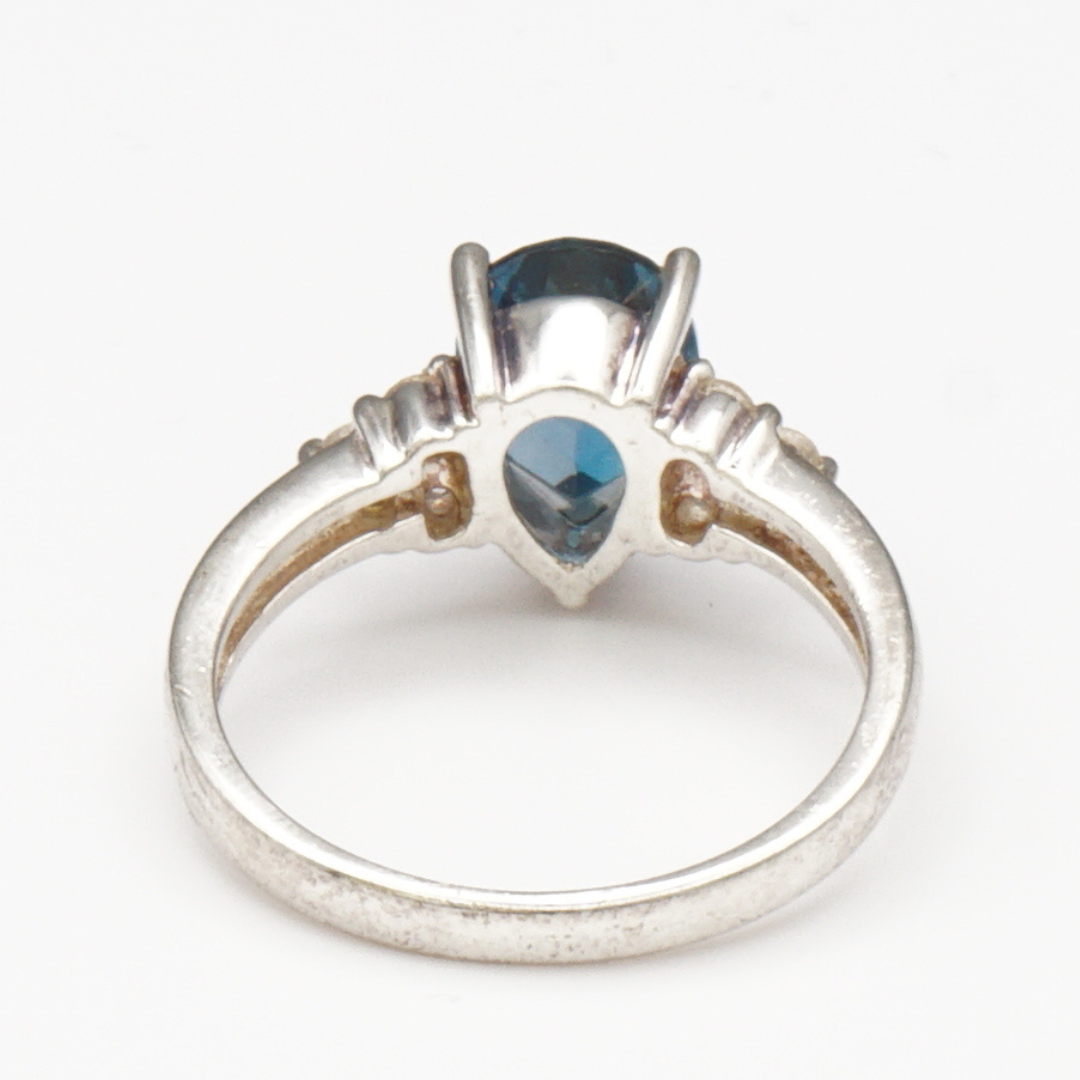 925 Silber Damenring – London-Topas