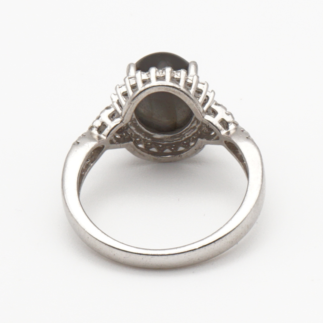 925 Silber Damen Ring mit schwarzem Labradorit
