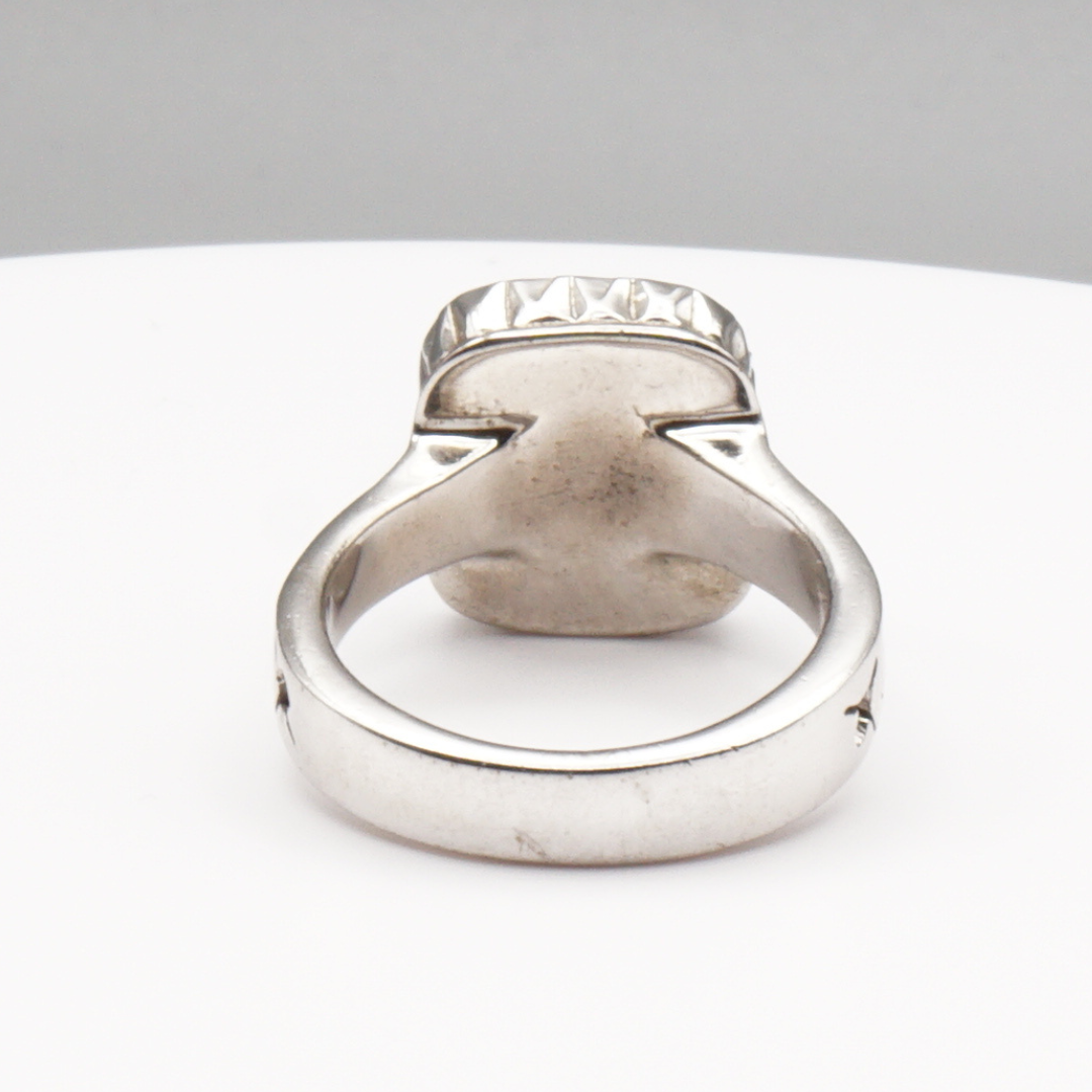 925 Silber Herren Aqeeq Ring Yamani - Jemen-Achat - Massiv
