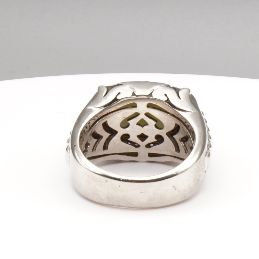 Massiver 925 Silberring mit Jade – Handarbeit