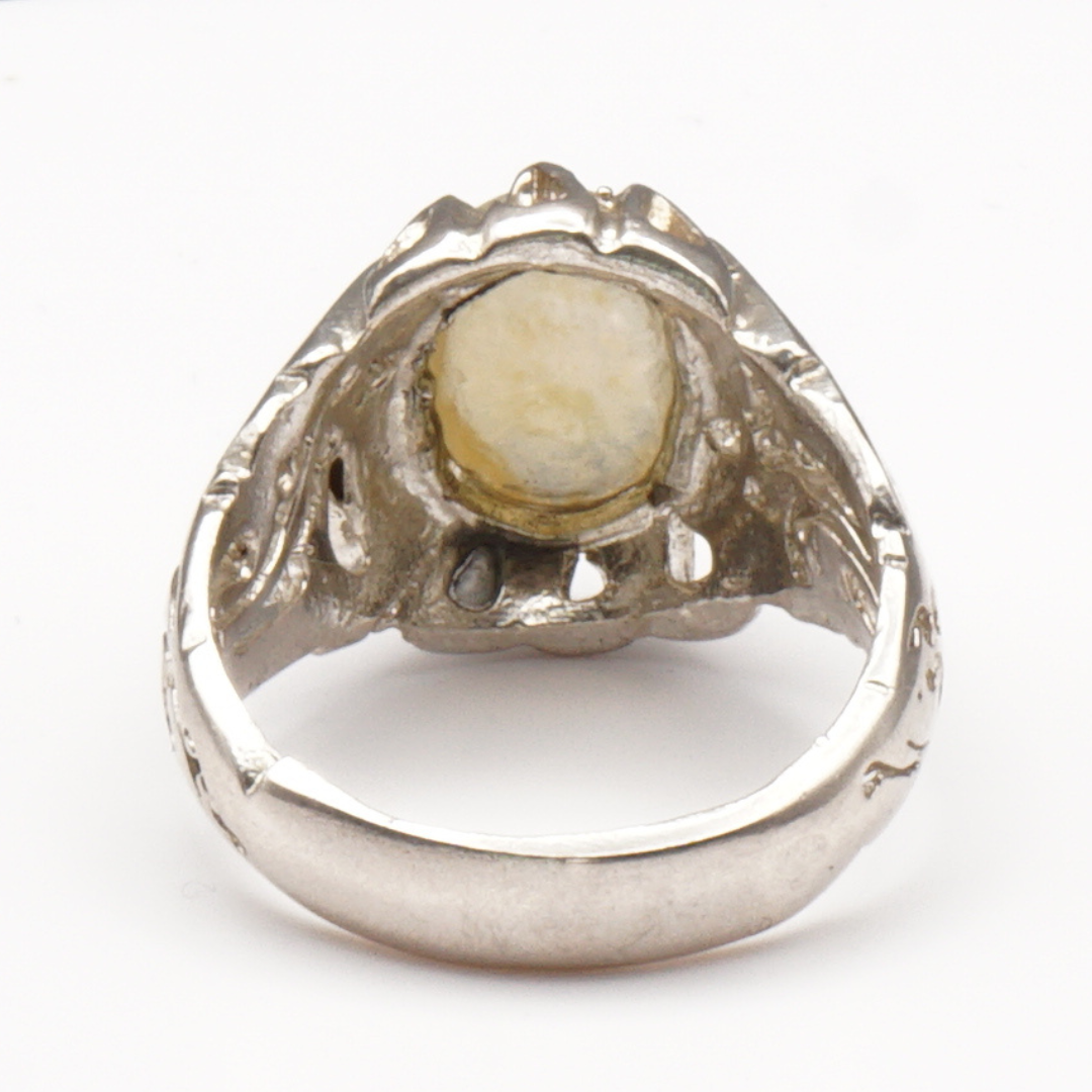 925 Silber Herren Aqeeq Ring - Augenachat - Handarbeit - Massiv