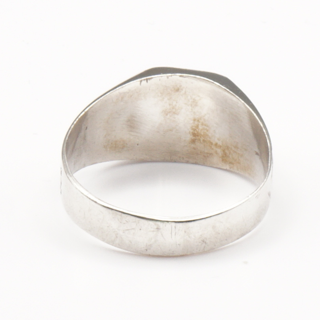 925 Silber Herrenring mit Smaragd