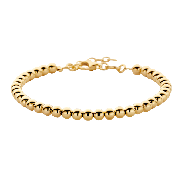 Kugelarmband ca. 4mm breit Silber 925/000 vergoldet