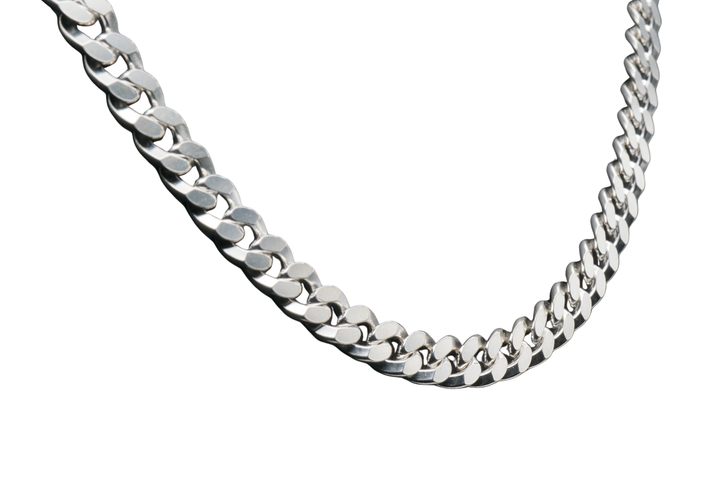 Panzerkette 7,5 mm Silber 925 60 cm