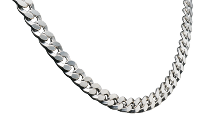 Panzerkette 7,5 mm Silber 925 60 cm