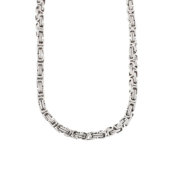 Königskette aus Edelstahl – Vierkant, poliert, 8,0 mm