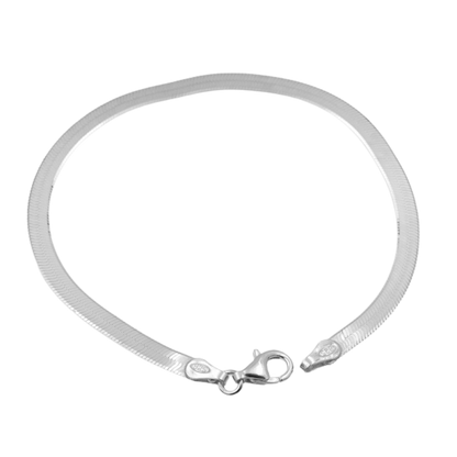 Doppelpanzerarmband flach 3.5mm breit Silber 925/000