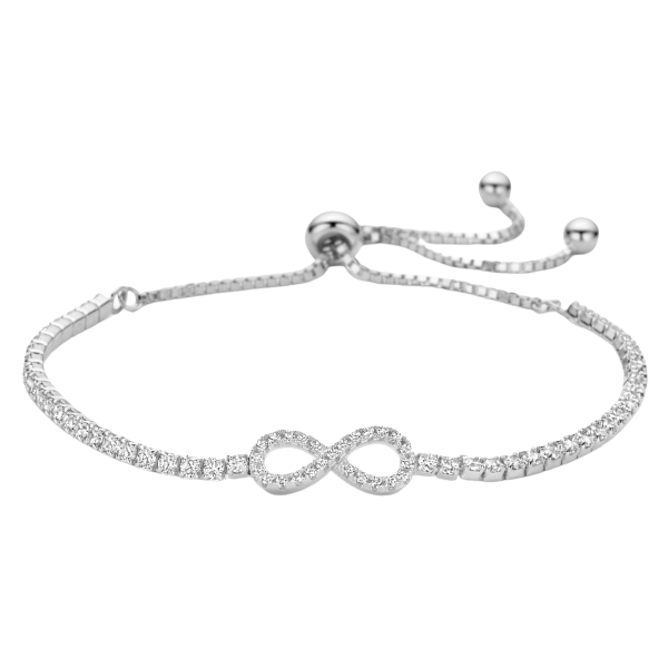 Damen-Armkette Endless mit 71 Zirkonia Silber 925/000 rhodiniert