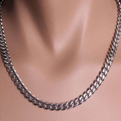 Panzerkette aus Edelstahl – 8 mm Breite, 55 cm Länge