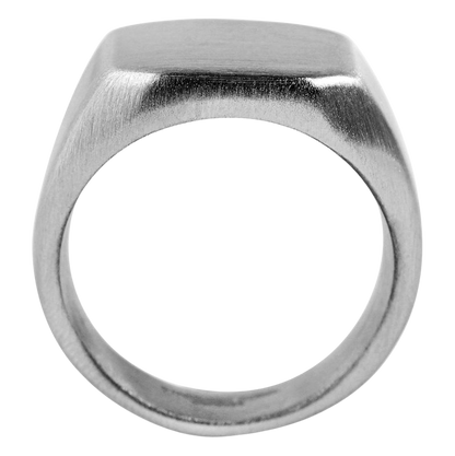 Siegelring Edelstahl, silberfarbig - "Miso"