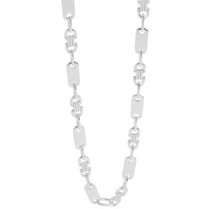 Halskette Plattenkette 6 mm aus 925/- Silber „Bellamy“