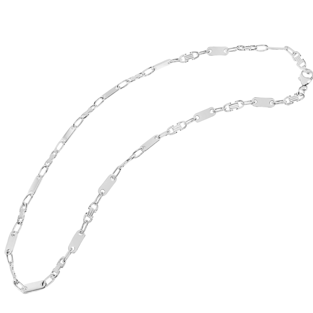 Halskette Plattenkette 6 mm aus 925/- Silber „Bellamy“