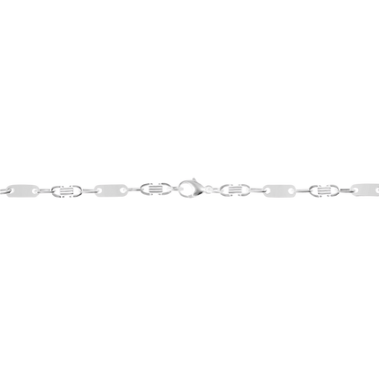 Halskette Plattenkette 6 mm aus 925/- Silber „Bellamy“