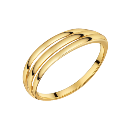 925 Silber - Damenring "Mira" - Vergoldet