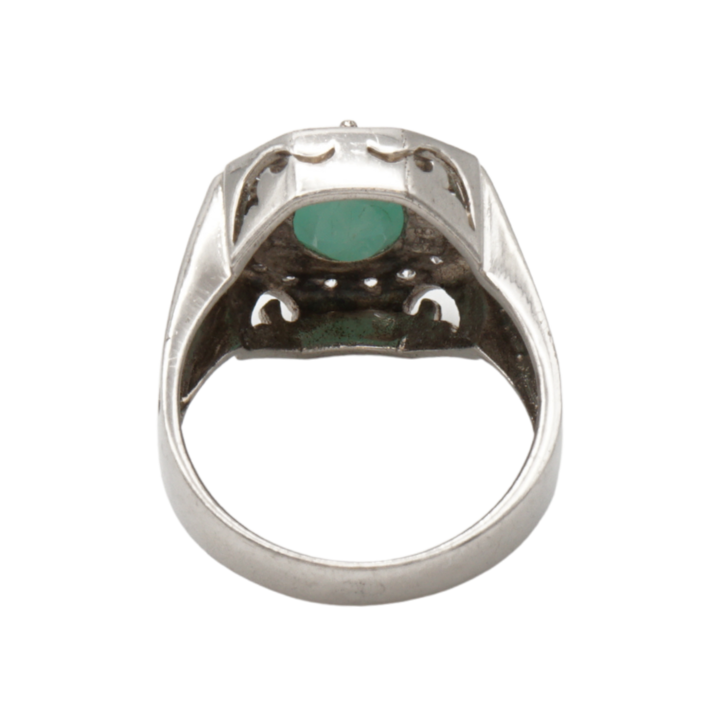 925 Silberring mit echtem Aventurin und Zirkonia