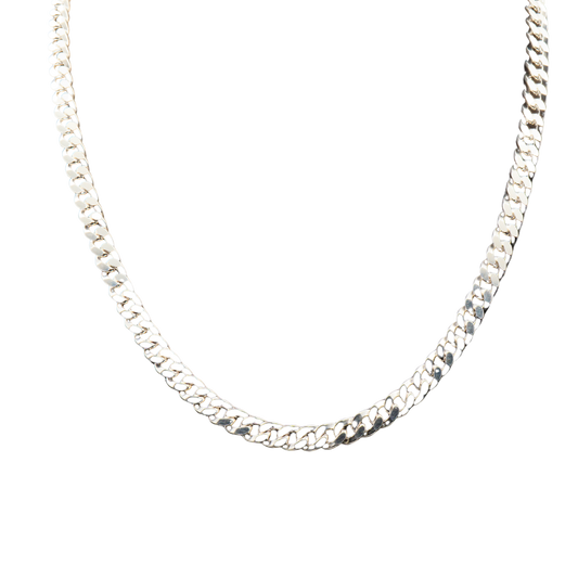 Panzerkette 7,5 mm Silber 925 60 cm