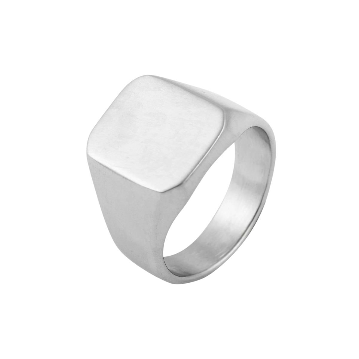 Siegelring Edelstahl, silberfarbig - "Miso"