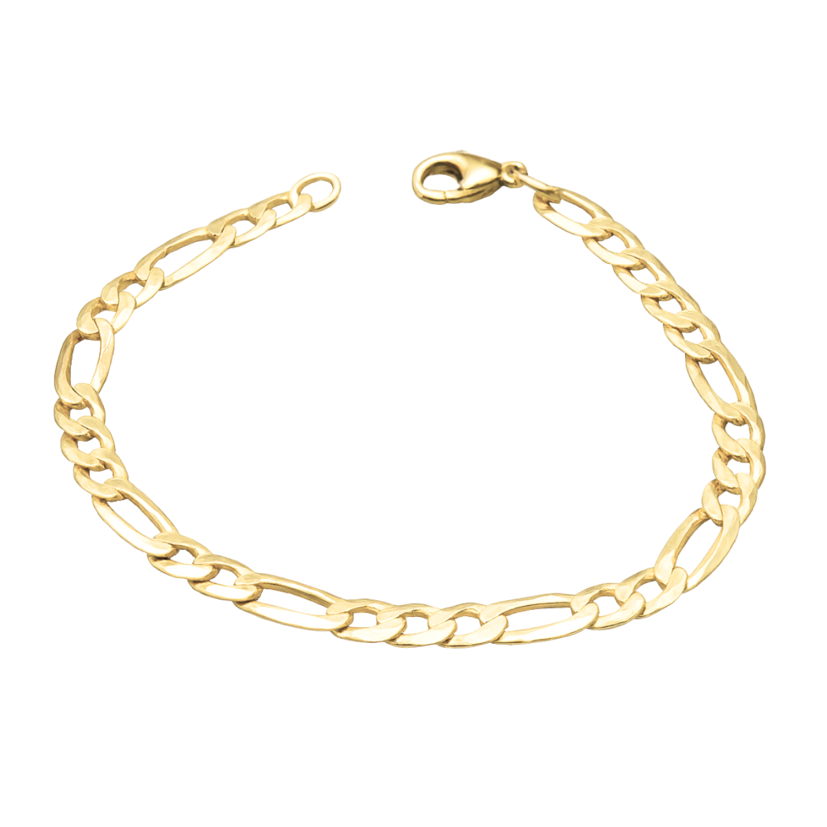 Figaro-Armkette aus 925 Silber – 18K vergoldet 5 mm