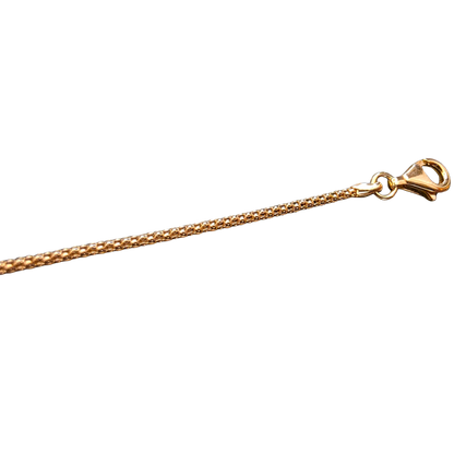 Vergoldete Popcornkette aus 925 Sterling Silber