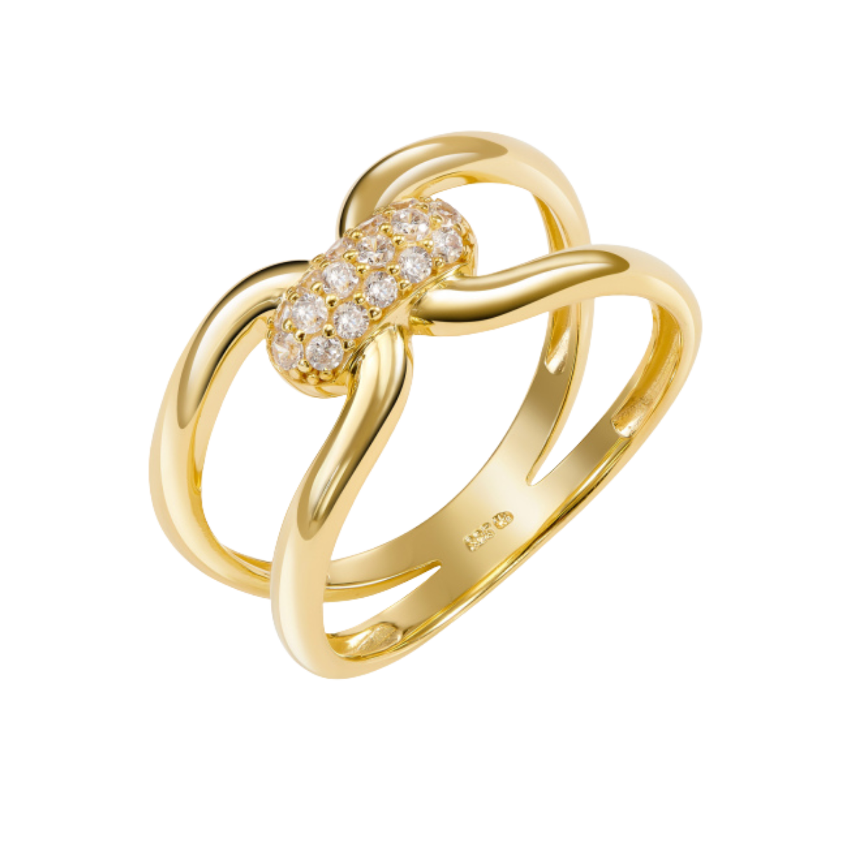 925 Silber vergoldet Damenring „Aurora“