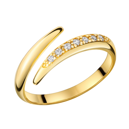 925 Silber vergoldet Damenring „Serpenta“