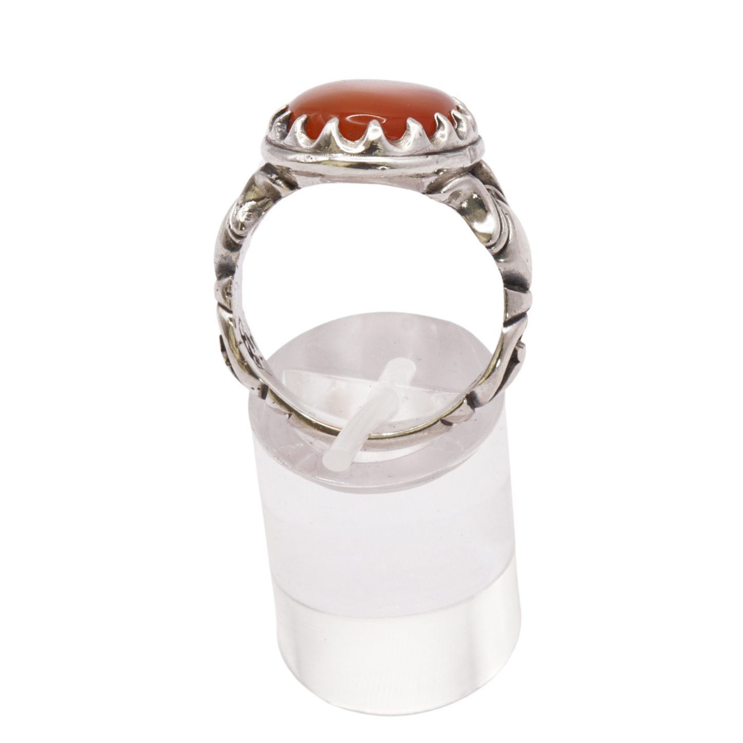 925 Silber Herren Aqeeq Ring Yamani - Jemen-Achat  - Handarbeit - Massiv