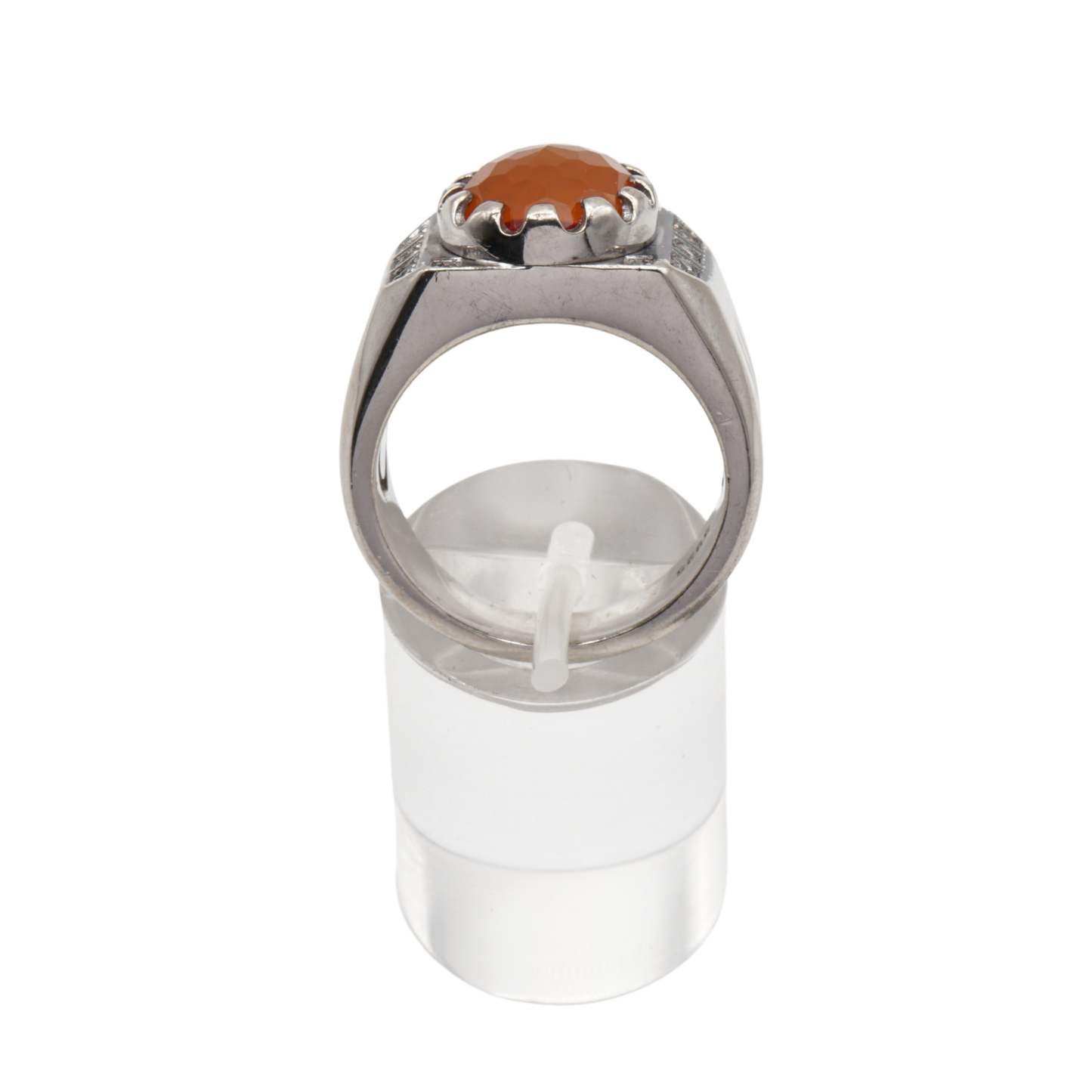 925 Silber Herren Aqeeq Ring Yamani - Jemen Karneol - Achat  - Handarbeit - Massiv