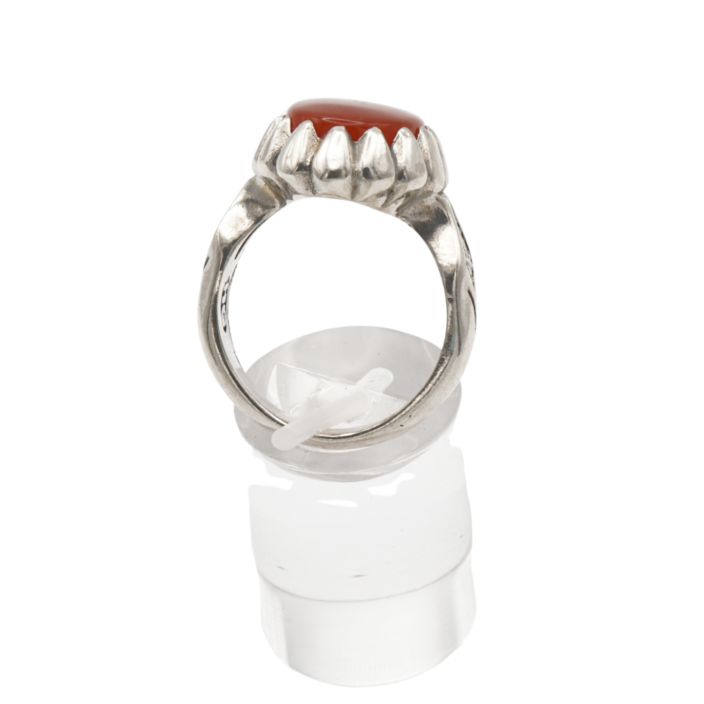 925 Silber Herren Aqeeq Ring Yamani - Jemen-Achat  - Handarbeit - Massiv