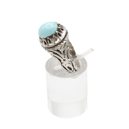 925 Silberring mit Türkis aus Nishabur – Handarbeit