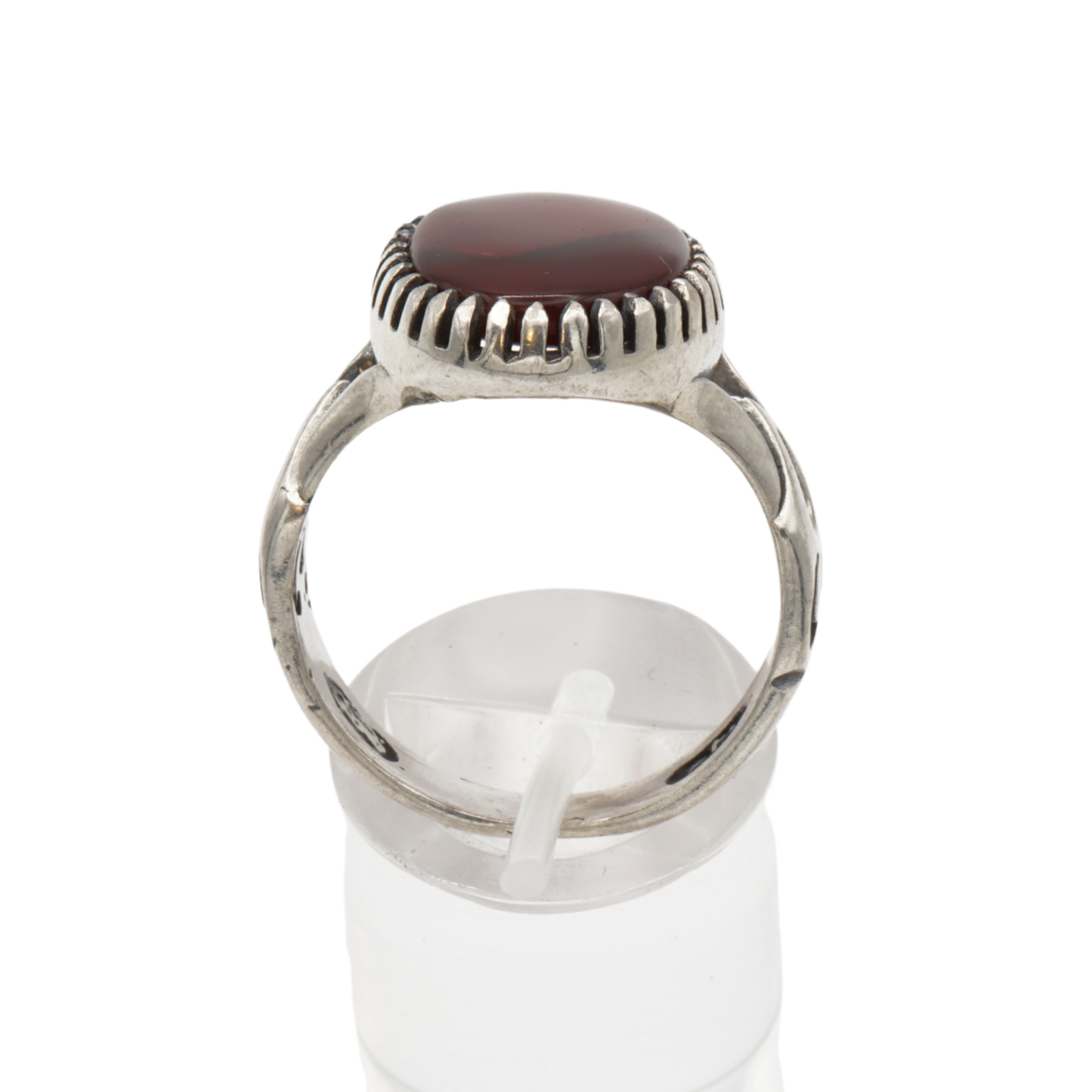 925 Silber Herren Aqeeq Ring Yamani - Jemen-Achat