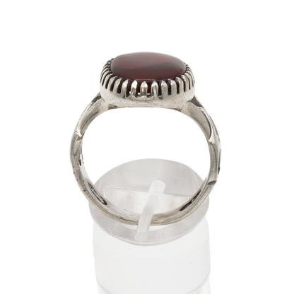 925 Silber Herren Aqeeq Ring Yamani - Jemen-Achat