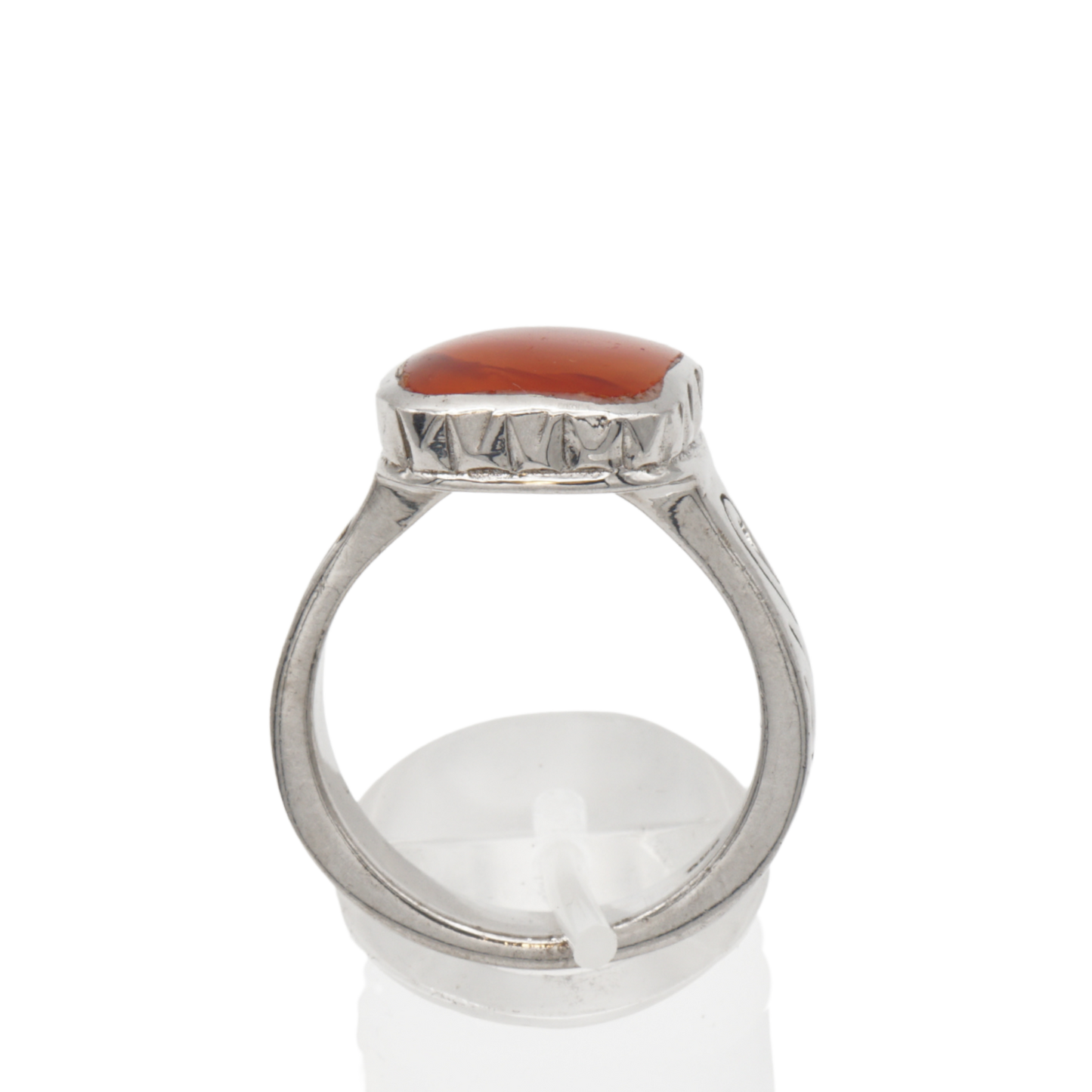 925 Silber Herren Aqeeq Ring Yamani - Jemen-Achat - Massiv