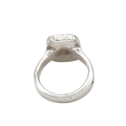 925 Silber Herren Aqeeq Ring Yamani - Jemen-Achat - Massiv