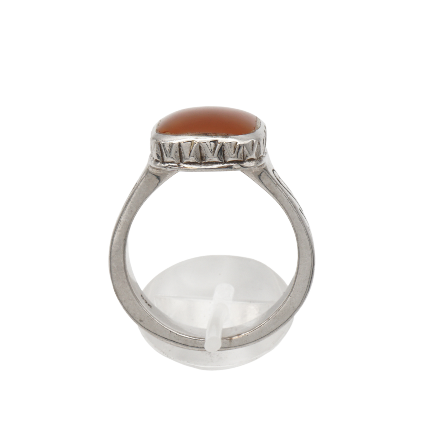 925 Silber Herren Aqeeq Ring Yamani - Jemen-Achat  - Massiv