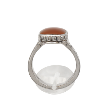 925 Silber Herren Aqeeq Ring Yamani - Jemen-Achat  - Massiv