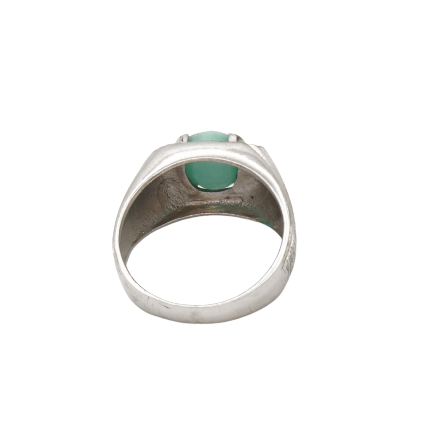 925 Silberring mit echtem Aventurin und 6 Zirkonia-Steinen