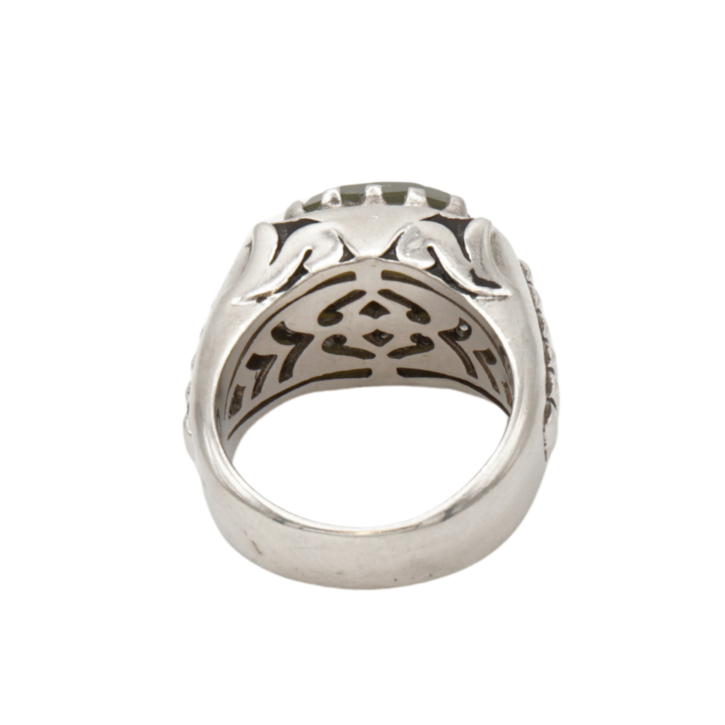 Massiver 925 Silberring mit Jade – Handarbeit