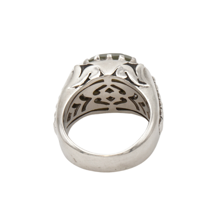 Massiver 925 Silberring mit Jade – Handarbeit