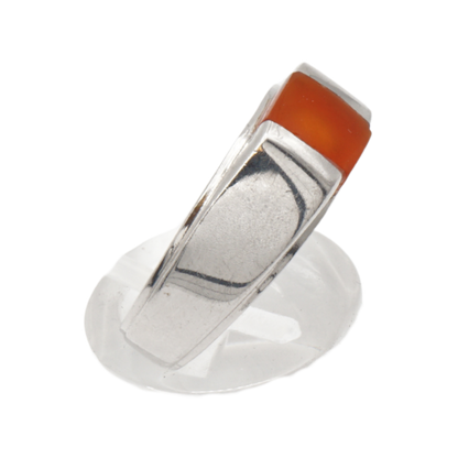 925 Silber Herren Aqeeq Ring Yamani - Jemen-Achat