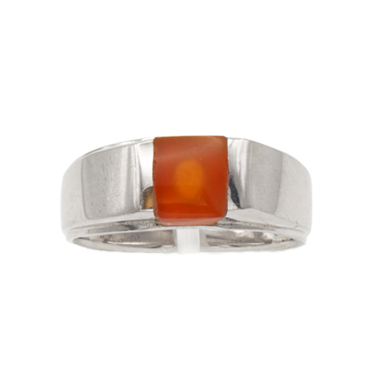 925 Silber Herren Aqeeq Ring Yamani - Jemen-Achat