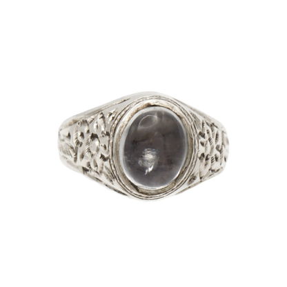 925 Silber Herrenring mit Quarz aus Najaf – Handarbeit