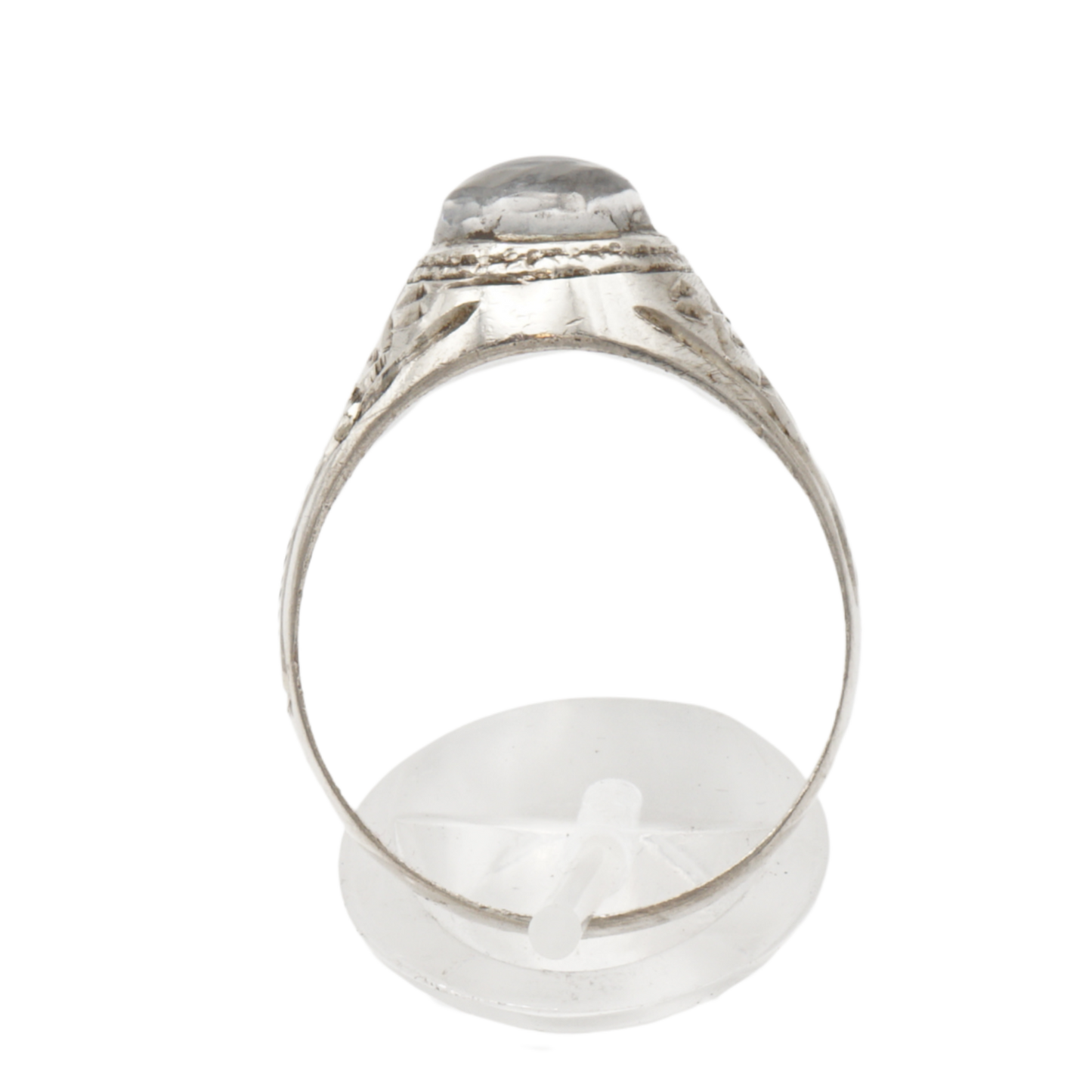 925 Silber Herrenring mit Quarz aus Najaf – Handarbeit